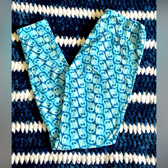 LuLaRoe OS Halloween Ghost Leggings - Picture 1 of 2